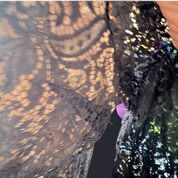 Lane Bryant Black and Gold Midi Dress - Picture 5 of 9